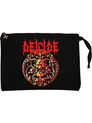 Deicide Album Siyah Clutch Astarlı Cüzdan / El Çantası