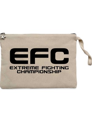 Efc Type Krem Clutch Astarlı Cüzdan / El Çantası