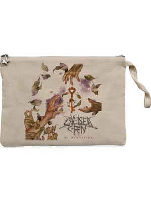Chelsea Grin My Damnation Krem Clutch Astarlı Cüzdan / El Çantası