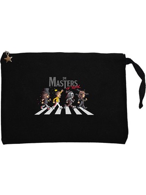 The Master Of Rock Siyah Clutch Astarlı Cüzdan / El Çantası