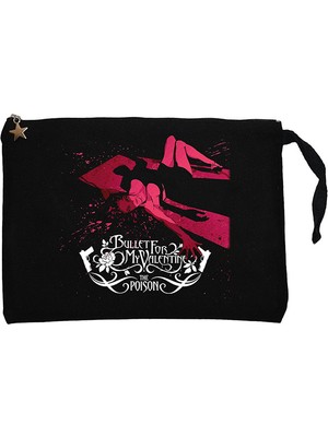 Bullet For My Valentine The Poison Siyah Clutch Astarlı Cüzdan / El Çantası
