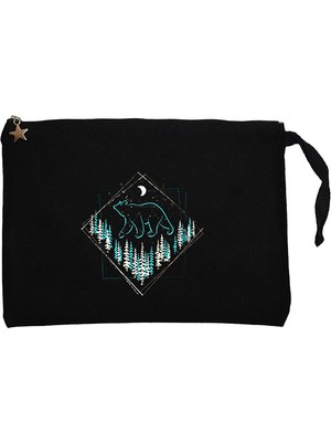 Bear Takım Yıldızı Siyah Clutch Astarlı Cüzdan / El Çantası