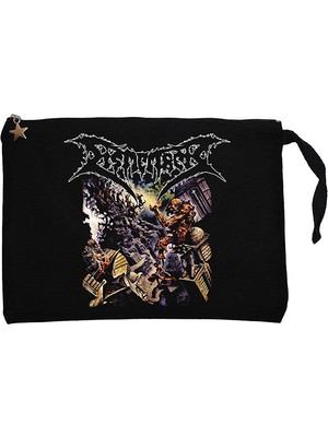 Dismember Where Ironcrosses Grow Siyah Clutch Astarlı Cüzdan / El Çantası