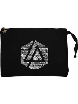 Linkin Park Sleeveless Siyah Clutch Astarlı Cüzdan / El Çantası