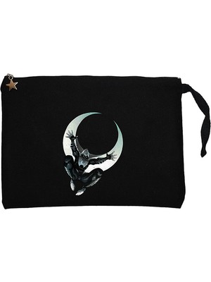 Moon Knight Marc Spector Siyah Clutch Astarlı Cüzdan / El Çantası