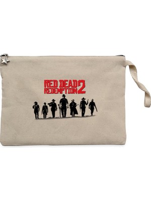 Red Dead Redemption 2 Poster Krem Clutch Astarlı Cüzdan / El Çantası