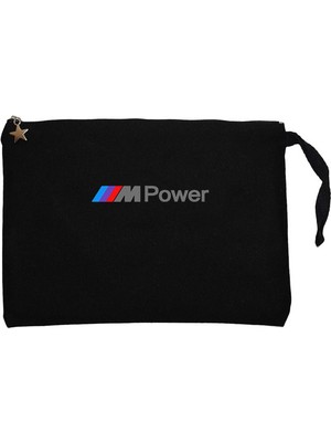 Bmw M Power Text Siyah Clutch Astarlı Cüzdan / El Çantası