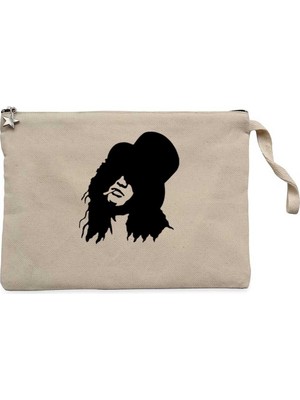 Slash Portre Krem Clutch Astarlı Cüzdan / El Çantası
