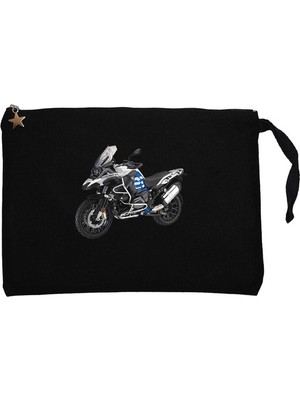 Bmw Gs Blue Siyah Clutch Astarlı Cüzdan / El Çantası