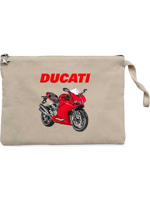 Ducat 959 Krem Clutch Astarlı Cüzdan / El Çantası