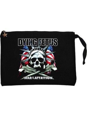 Dying Fetus War Of Attrition Siyah Clutch Astarlı Cüzdan / El Çantası