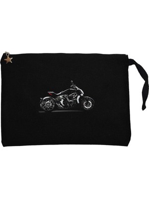Ducat Diavel Xdiavel Siyah Clutch Astarlı Cüzdan / El Çantası