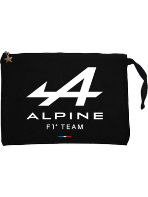 Alpine F1 Siyah Clutch Astarlı Cüzdan / El Çantası