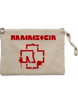 Rammstein Fly Krem Clutch Astarlı Cüzdan / El Çantası