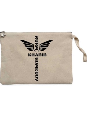 Nurm Khabib Krem Clutch Astarlı Cüzdan / El Çantası