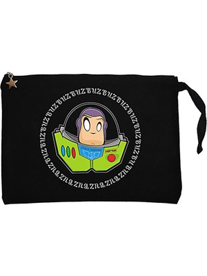 Buz Lightyear Tiny Siyah Clutch Astarlı Cüzdan / El Çantası