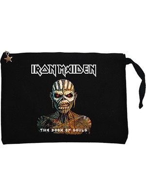 Iron Maiden The Book Of Souls Siyah Clutch Astarlı Cüzdan / El Çantası
