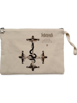Behemoth Opvs Contra Natvra Krem Clutch Astarlı Cüzdan / El Çantası