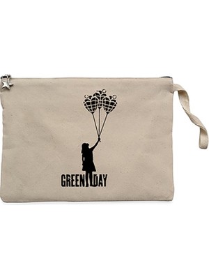 Green Day Girl Krem Clutch Astarlı Cüzdan / El Çantası