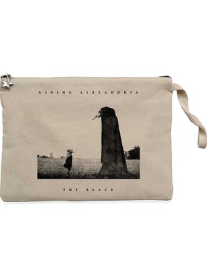 Asking Alexandria The Black Krem Clutch Astarlı Cüzdan / El Çantası
