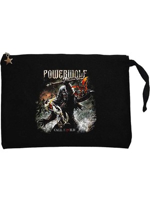 Powerwolf Call Of The Wild Siyah Clutch Astarlı Cüzdan / El Çantası