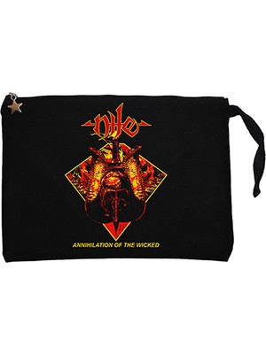 Nile Annihilation Of The Wicked Siyah Clutch Astarlı Cüzdan / El Çantası