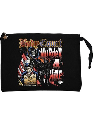 Body Count Murder 4 Hire Siyah Clutch Astarlı Cüzdan / El Çantası