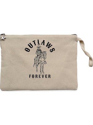 Red Dead Redemption 2 Outlaws Forever Krem Clutch Astarlı Cüzdan / El Çantası
