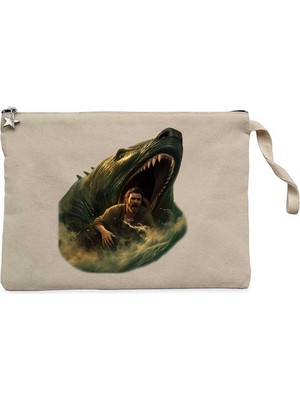 Dangerous Waters Krem Clutch Astarlı Cüzdan / El Çantası