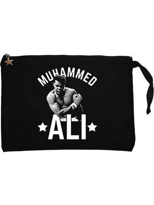 Muhammad Ali Face Siyah Clutch Astarlı Cüzdan / El Çantası