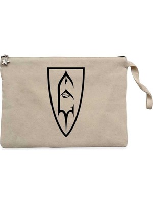 Emperor Shield Woven Krem Clutch Astarlı Cüzdan / El Çantası