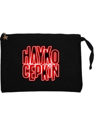 Hayko Cepkin Neon Siyah Clutch Astarlı Cüzdan / El Çantası