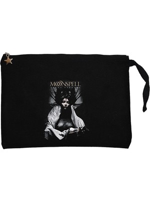 Moonspell Night Eternal Siyah Clutch Astarlı Cüzdan / El Çantası