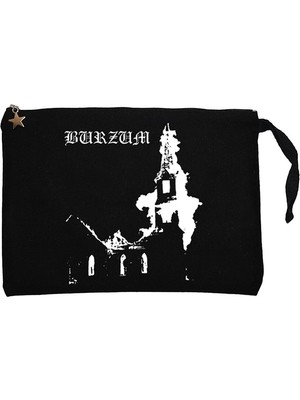 Burzum Burn Church Siyah Clutch Astarlı Cüzdan / El Çantası