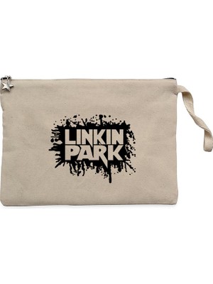 Linkin Park Underground Krem Clutch Astarlı Cüzdan / El Çantası