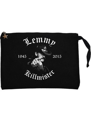 Motörhead Lemmy Kilmister 1945-2015 Siyah Clutch Astarlı Cüzdan / El Çantası