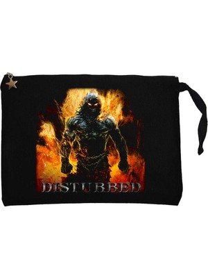 Disturbed Indestructible Siyah Clutch Astarlı Cüzdan / El Çantası