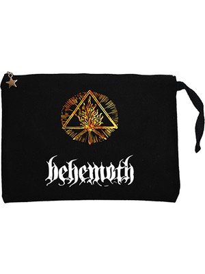 Behemoth Fire Siyah Clutch Astarlı Cüzdan / El Çantası