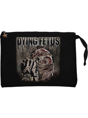 Fetus Skull Siyah Clutch Astarlı Cüzdan / El Çantası