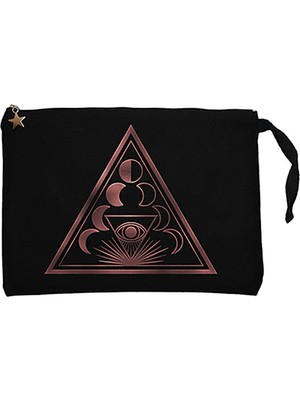 Soen Lotus 2 Siyah Clutch Astarlı Cüzdan / El Çantası