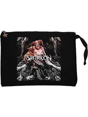 Satyricon 2013 Album Siyah Clutch Astarlı Cüzdan / El Çantası