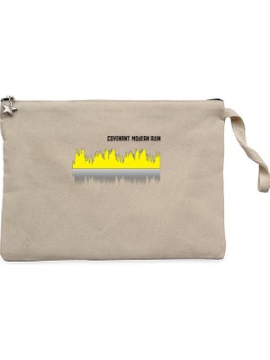 Covenant Modern Ruin Krem Clutch Astarlı Cüzdan / El Çantası