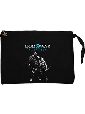 God Of War Ragnarok Atreus Kratos Siyah Clutch Astarlı Cüzdan / El Çantası