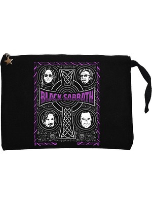 Black Sabbath The Complete History Siyah Clutch Astarlı Cüzdan / El Çantası