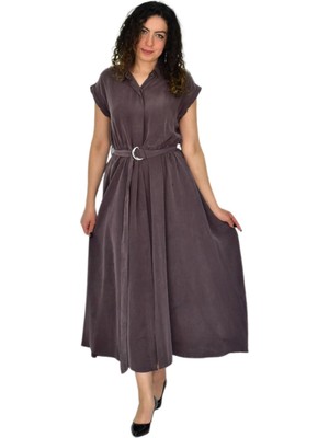 Kadın Beli Kemerli Elbise BGL-ST04639