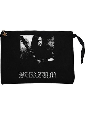Burzum Anthology Siyah Clutch Astarlı Cüzdan / El Çantası