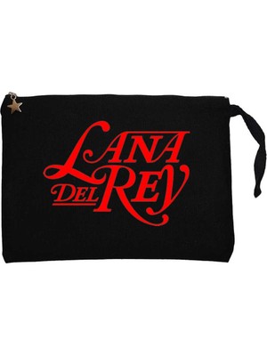 Lana Del Rey Logo Siyah Clutch Astarlı Cüzdan / El Çantası