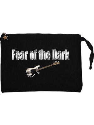 Iron Maiden Fear Of The Dark Guitar Siyah Clutch Astarlı Cüzdan / El Çantası