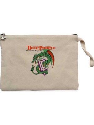 Deep Purple The Battle Rages Krem Clutch Astarlı Cüzdan / El Çantası