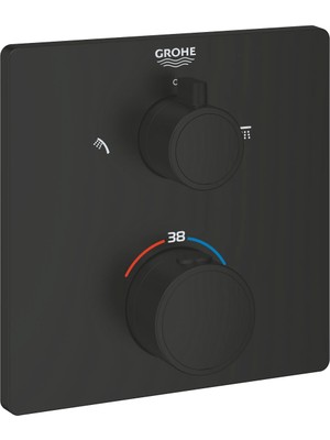 Grohe Grohtherm Thm Trim Shower Squ - Matte Black (Mat Siyah) Grh 1022092430